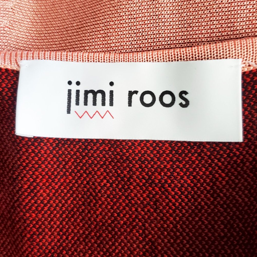 JIMI ROOS Women's RARE Pink Knit Fit and Flare Dress Whimsical Red Lips S/M - Picture 3 of 15